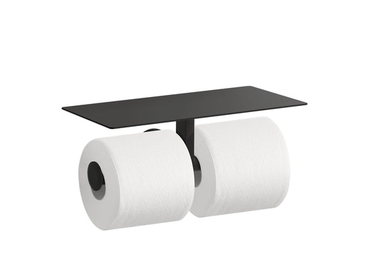 KOHLER K-78384-BL Components Covered Double Toilet Paper Holder In Matte Black