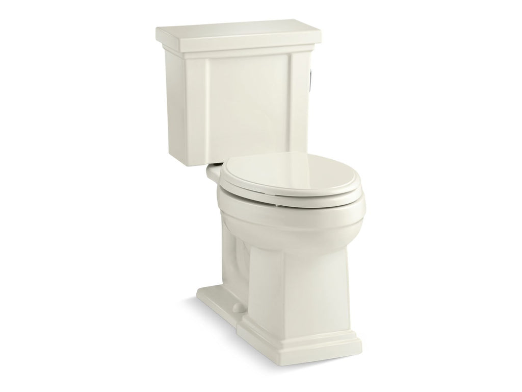 KOHLER K-3950-RA-96 Tresham Two-Piece Elongated Toilet, 1.28 Gpf - Biscuit