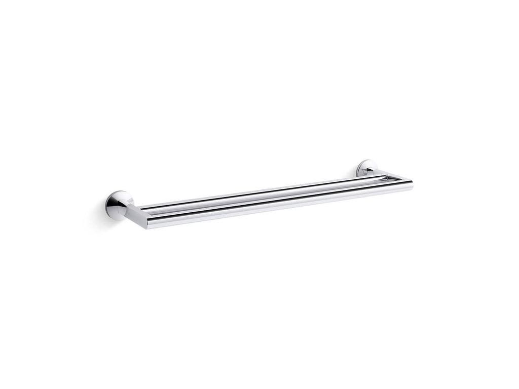 KOHLER K-78375-BL Components Double Towel Bar - Matte Black