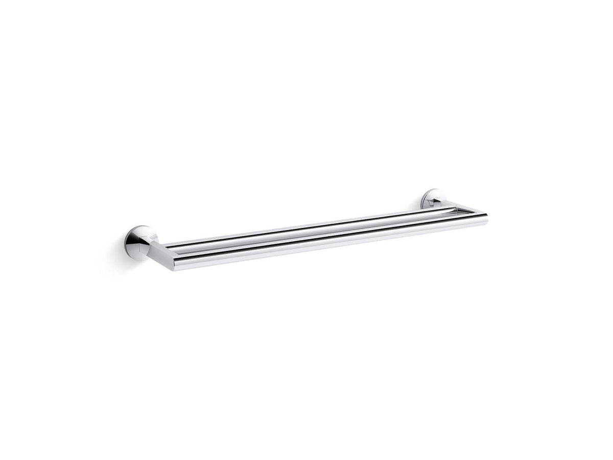 KOHLER K-78375-BL Components Double Towel Bar - Matte Black