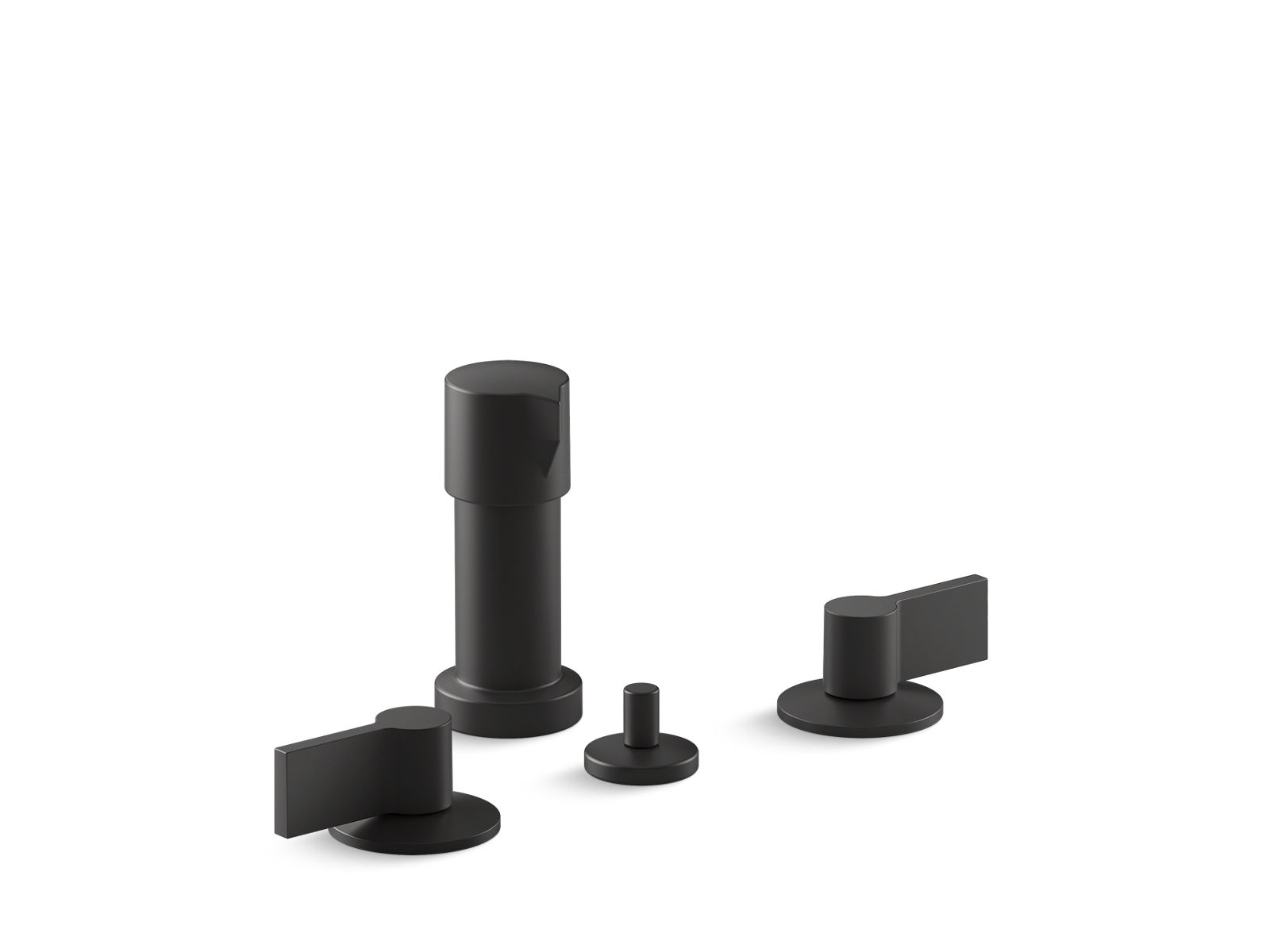 KOHLER K-77983-4-BL Components Widespread Bidet Faucet With Lever Handles - Matte Black