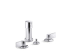 KOHLER K-77983-4-AF Components Widespread Bidet Faucet With Lever Handles - Vibrant French Gold