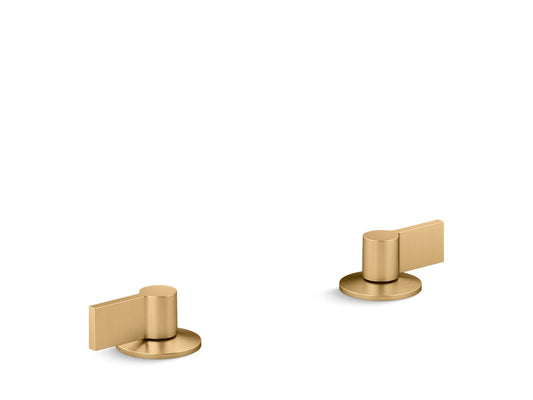 KOHLER K-77990-4-2MB Components Deck-Mount Bath Faucet Handles With Lever Design In Vibrant Brushed Moderne Brass