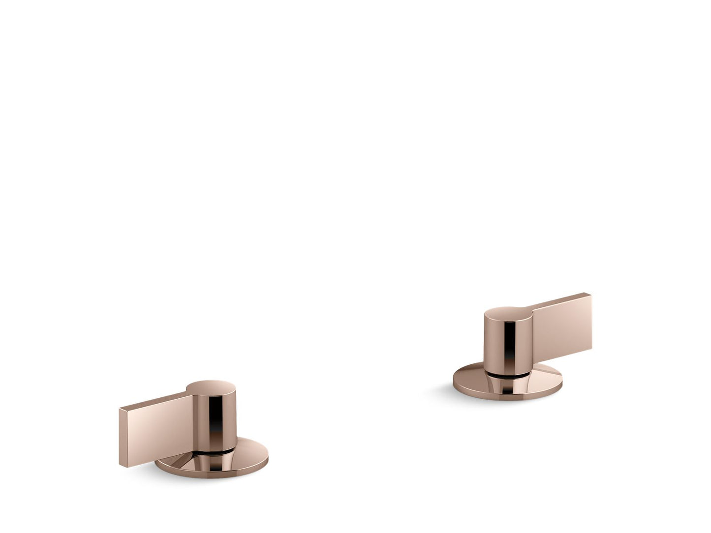 KOHLER K-77974-4-RGD Components Lever Bathroom Sink Faucet Handles In Vibrant Rose Gold