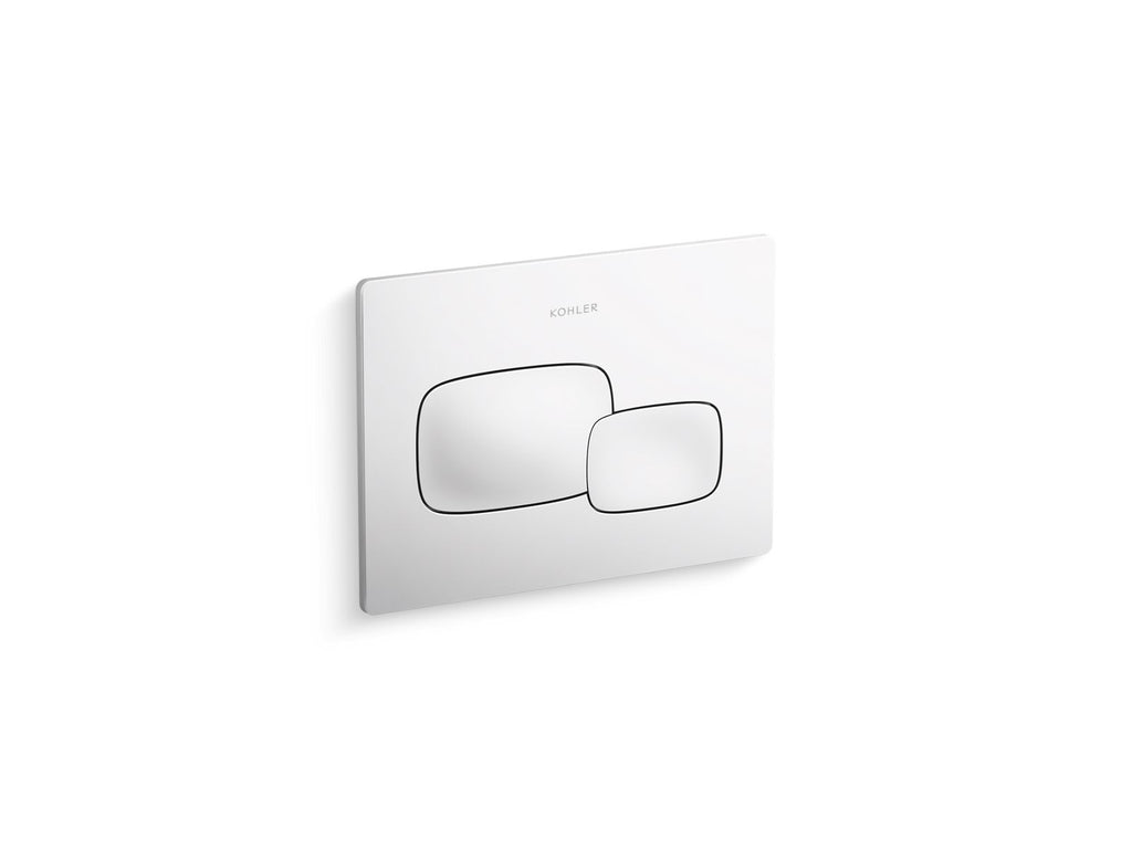 KOHLER K-5413-0 Cue Flush Actuator Plate For 2"X 4" In-Wall Tank And Carrier System - White