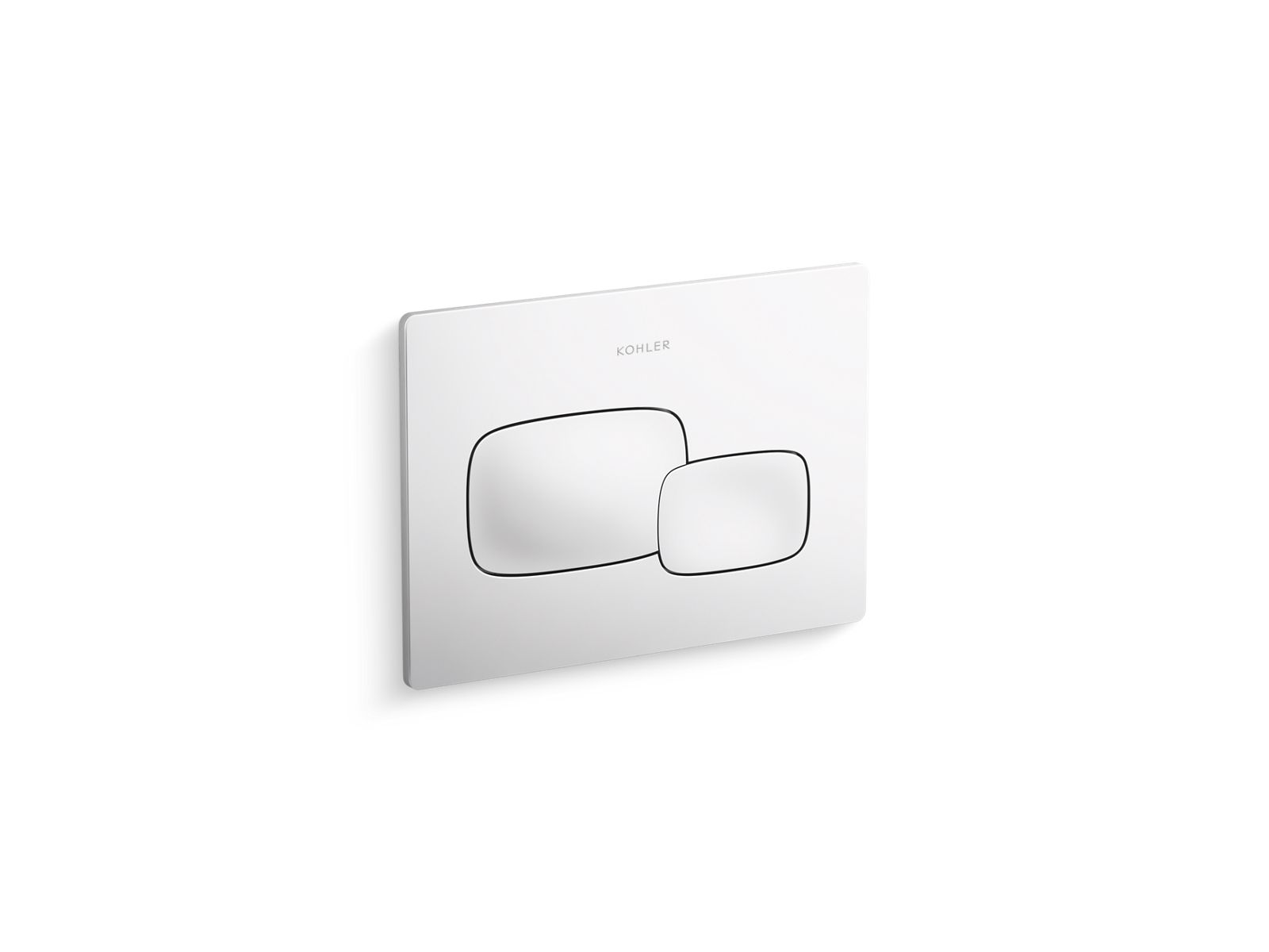 KOHLER K-5413-0 Cue Flush Actuator Plate For 2"X 4" In-Wall Tank And Carrier System - White