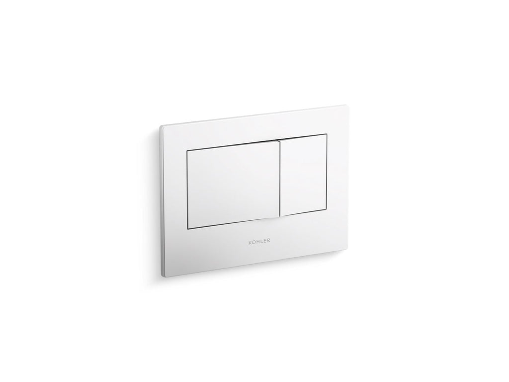 KOHLER K-8857-0 Bevel Flush Actuator Plate For 2"X4" In-Wall Tank And Carrier System - White