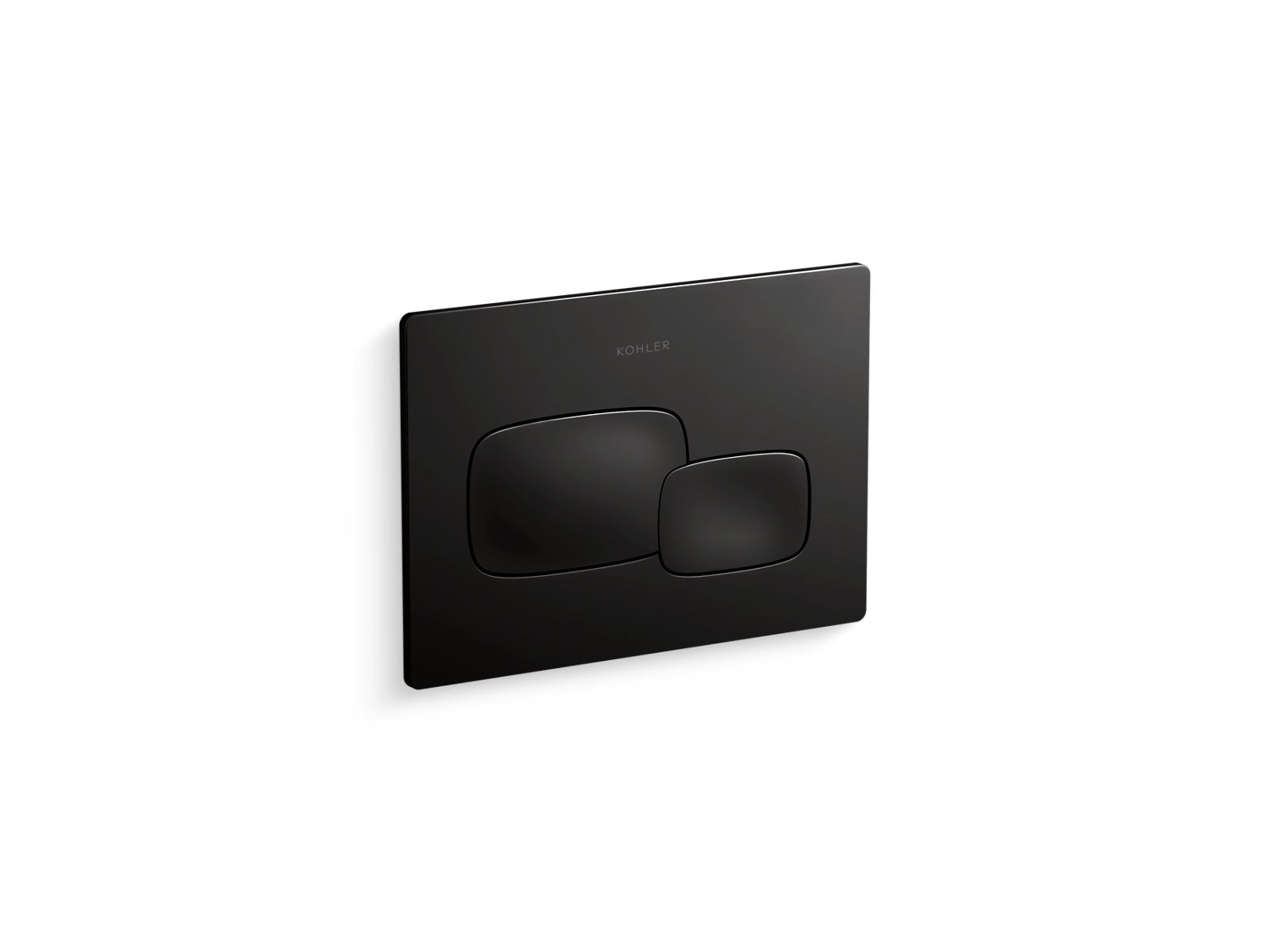 KOHLER K-5413-7 Cue Flush Actuator Plate For 2"X 4" In-Wall Tank And Carrier System - Black Black