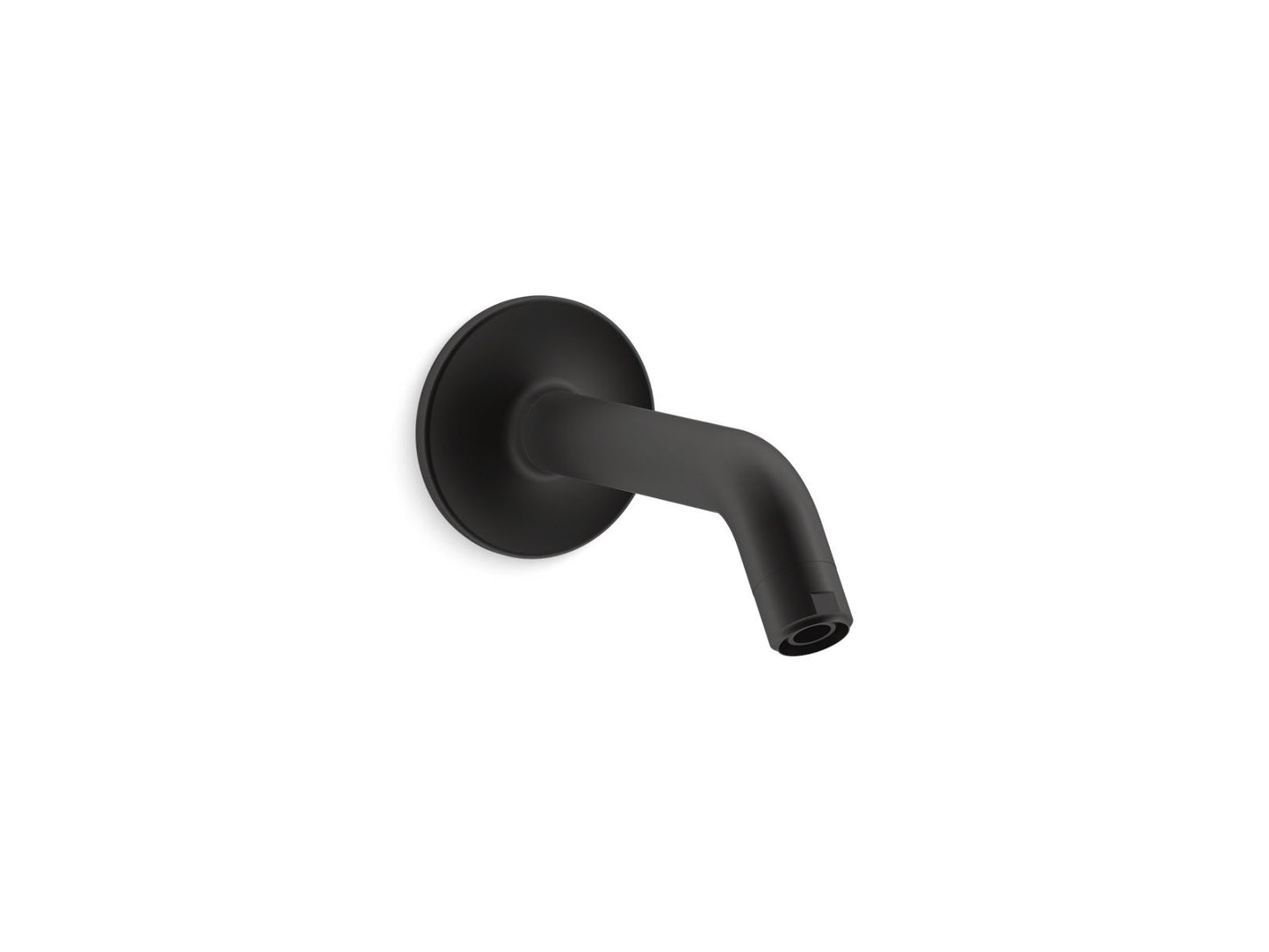 KOHLER K-933-BL Purist Shower Arm And Flange In Matte Black