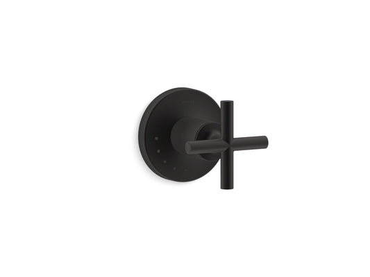 KOHLER K-T14490-3-BL Purist MasterShower volume control valve trim with cross handle - Matte Black
