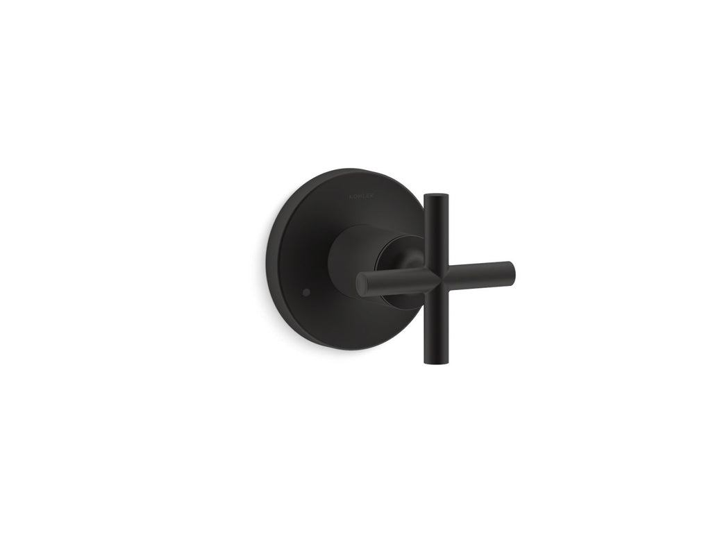 KOHLER K-T14491-3-BL Purist Mastershower Transfer Valve Trim With Cross Handle - Matte Black