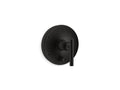 KOHLER K-T14501-4-BL Purist Rite-Temp Valve Trim With Push-Button Diverter And Lever Handle - Matte Black