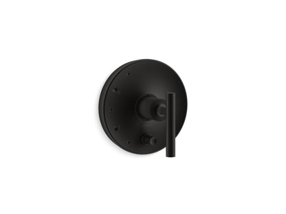 KOHLER K-T14501-4-BL Purist Rite-Temp valve trim with push-button diverter and lever handle - Matte Black