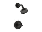 KOHLER K-TS14422-3-BL Purist Rite-Temp Shower Trim Kit With Cross Handle, 2.5 Gpm - Matte Black