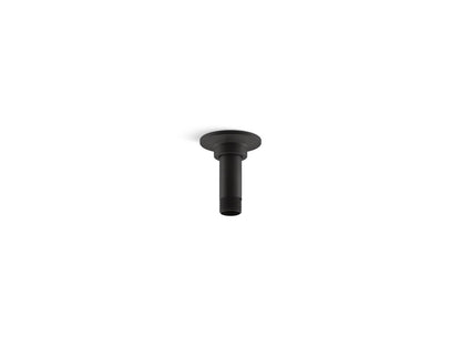 KOHLER K-7396-BL 3" ceiling-mount single-function rainhead arm and flange - Matte Black