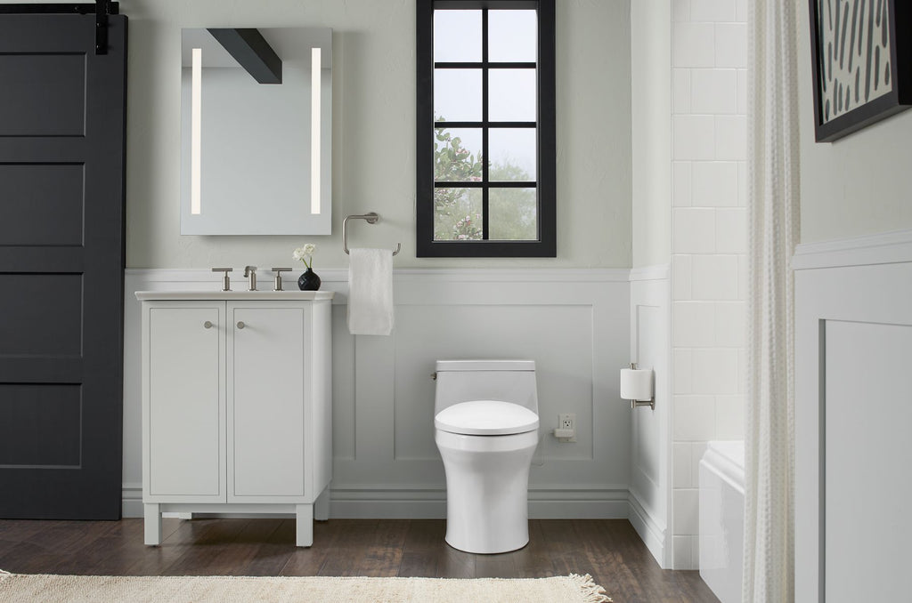 KOHLER K-10349-96 Purewarmth Heated Quiet-Close Elongated Toilet Seat - Biscuit