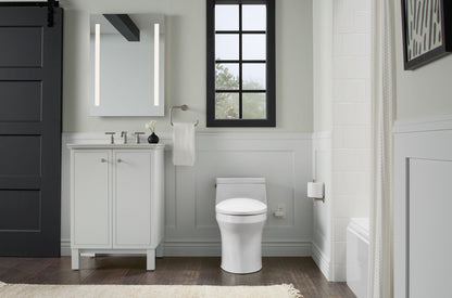 KOHLER K-10349-96 PureWarmth Heated Quiet-Close elongated toilet seat - Biscuit