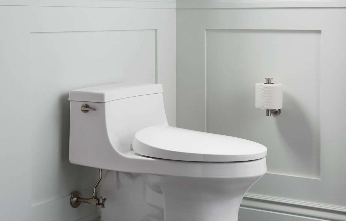 KOHLER K-10349-96 Purewarmth Heated Quiet-Close Elongated Toilet Seat - Biscuit