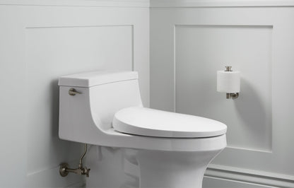 KOHLER K-10349-96 PureWarmth Heated Quiet-Close elongated toilet seat - Biscuit