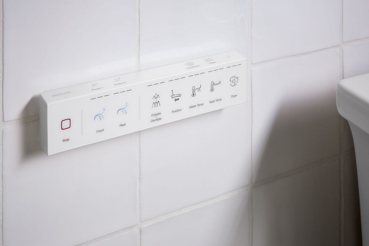 KOHLER K-8298-CR-0 Purewash E820 Elongated Bidet Toilet Seat With Remote Control - White
