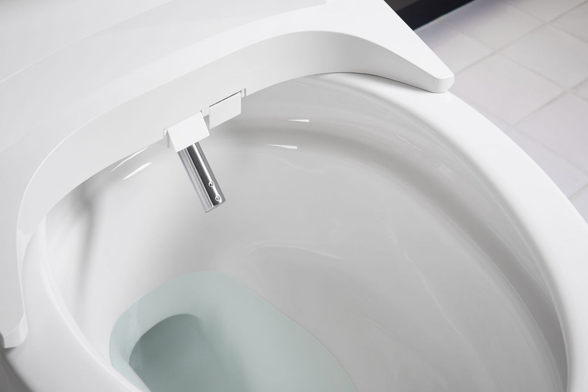KOHLER K-8298-CR-0 Purewash E820 Elongated Bidet Toilet Seat With Remote Control - White