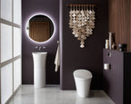 KOHLER K-20701-96 Veil 16" Round Pedestal Bathroom Sink - Biscuit
