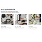 KOHLER K-596-VS Simplice Pull-Down Kitchen Sink Faucet With Three-Function Sprayhead - Vibrant Stainless