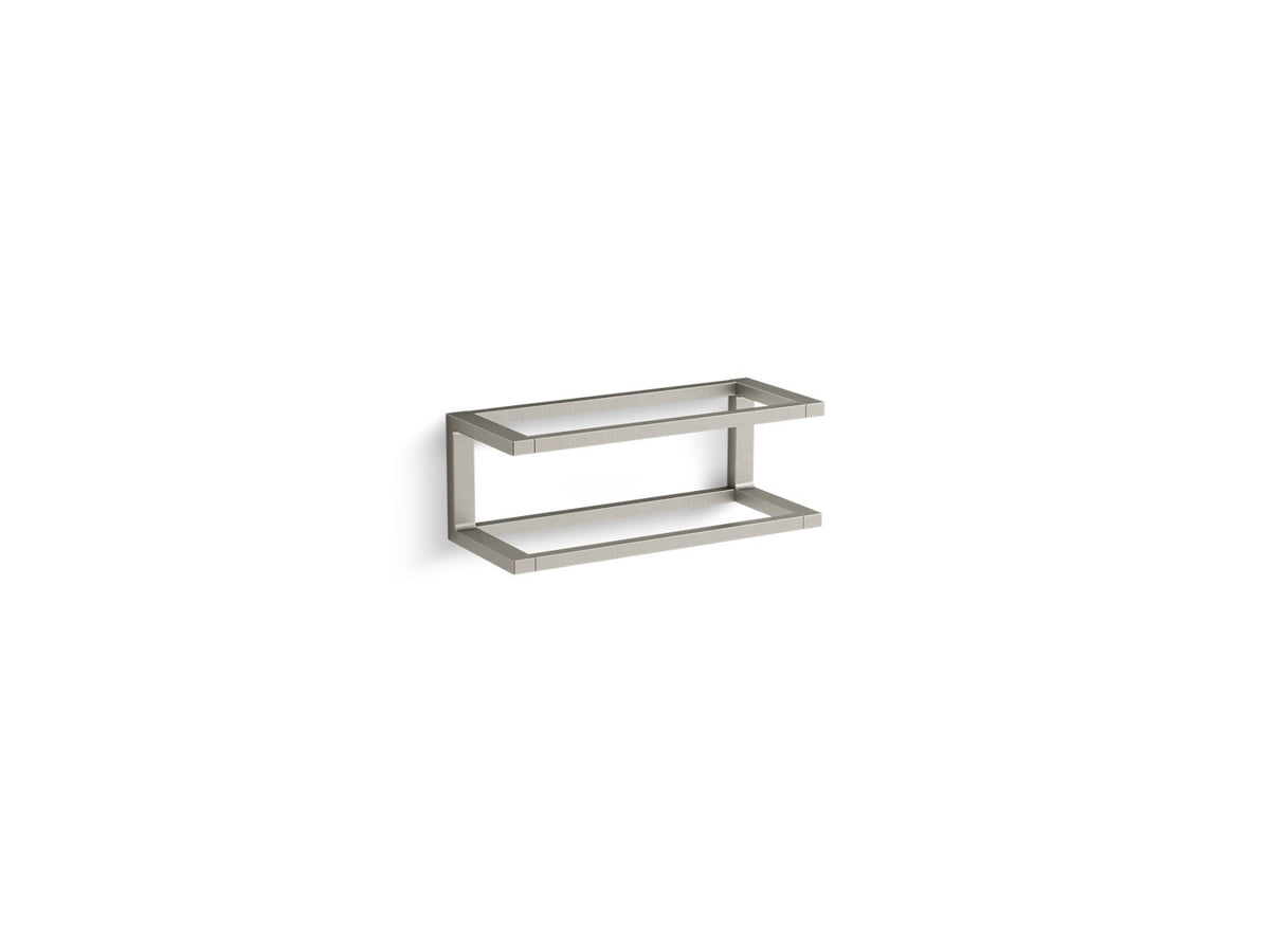 KOHLER K-27353-BN Draft 12" Towel Bar Frame In Vibrant Brushed Nickel