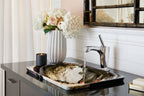 KOHLER K-30334-DM1-0 Dutchmaster Blush Floral Carillon 21-1/4" Rectangular Drop-In Bathroom Sink, No Overflow - Blush Floral