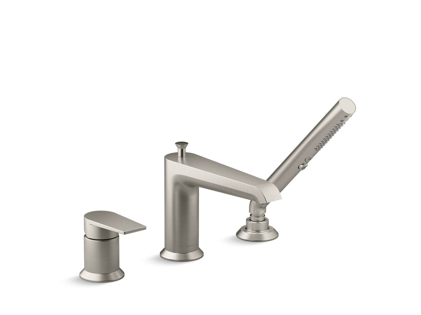 KOHLER K-97070-4-BN Hint Deck-Mount Bath Faucet With Handshower In Vibrant Brushed Nickel