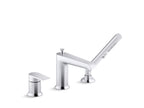 KOHLER K-97070-4-BL Hint Deck-Mount Bath Faucet With Handshower - Matte Black
