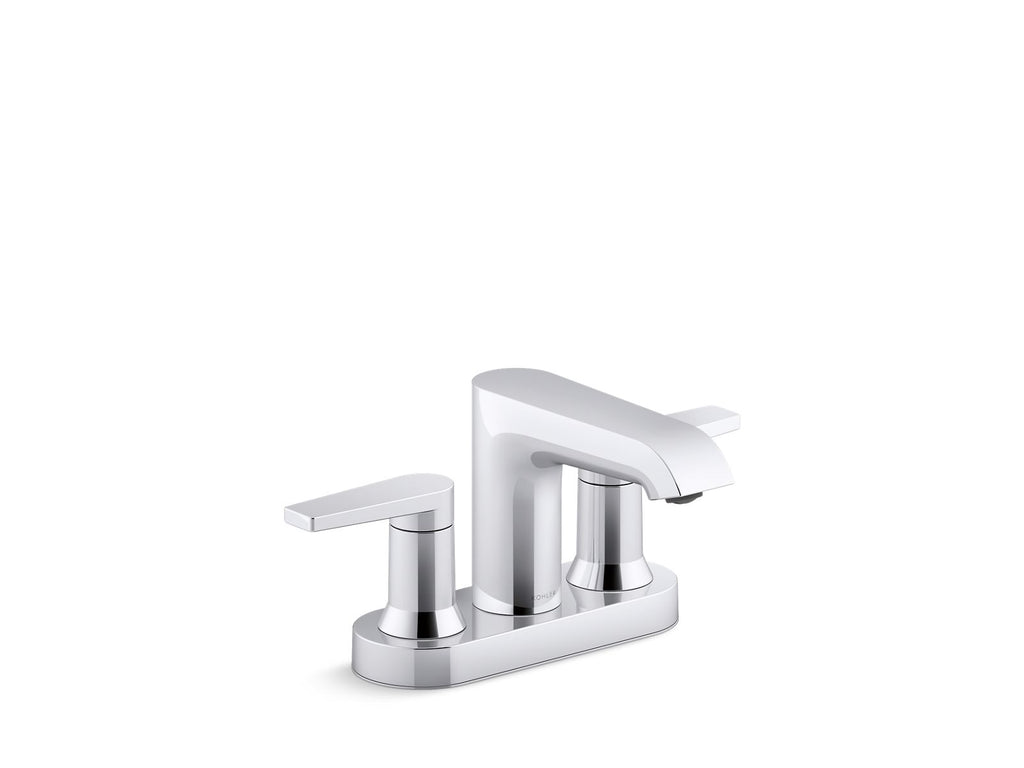 KOHLER K-37894-4-CP Hint Centerset Bathroom Sink Faucet, 1.2 Gpm - Polished Chrome