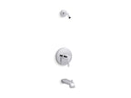 KOHLER K-TLS97074-4-CP Pitch Rite-Temp Bath And Shower Trim Kit, Without Showerhead - Polished Chrome