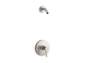 KOHLER K-TLS97077-4-BN Pitch Rite-Temp Shower Trim Kit, Without Showerhead - Vibrant Brushed Nickel