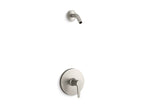 KOHLER K-TLS97077-4-BN Pitch Rite-Temp Shower Trim Kit, Without Showerhead - Vibrant Brushed Nickel