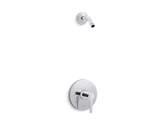 KOHLER K-TLS97077-4-CP Pitch Rite-Temp Shower Trim Kit, Without Showerhead In Polished Chrome