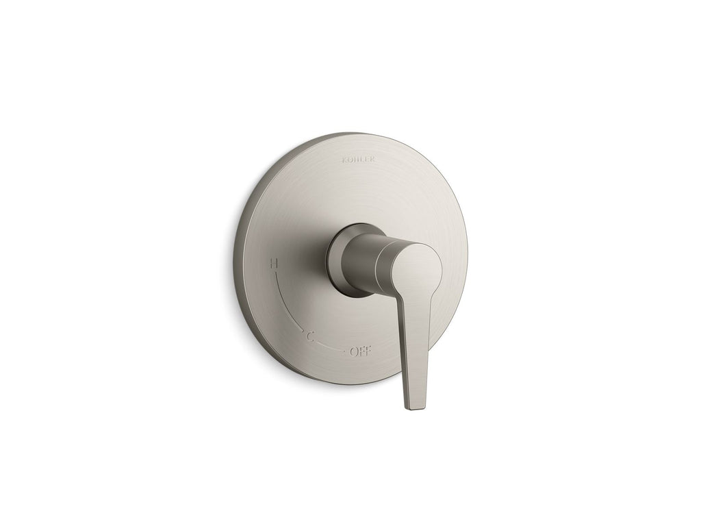 KOHLER K-TS74042-4-BN Pitch Rite-Temp Valve Trim - Vibrant Brushed Nickel