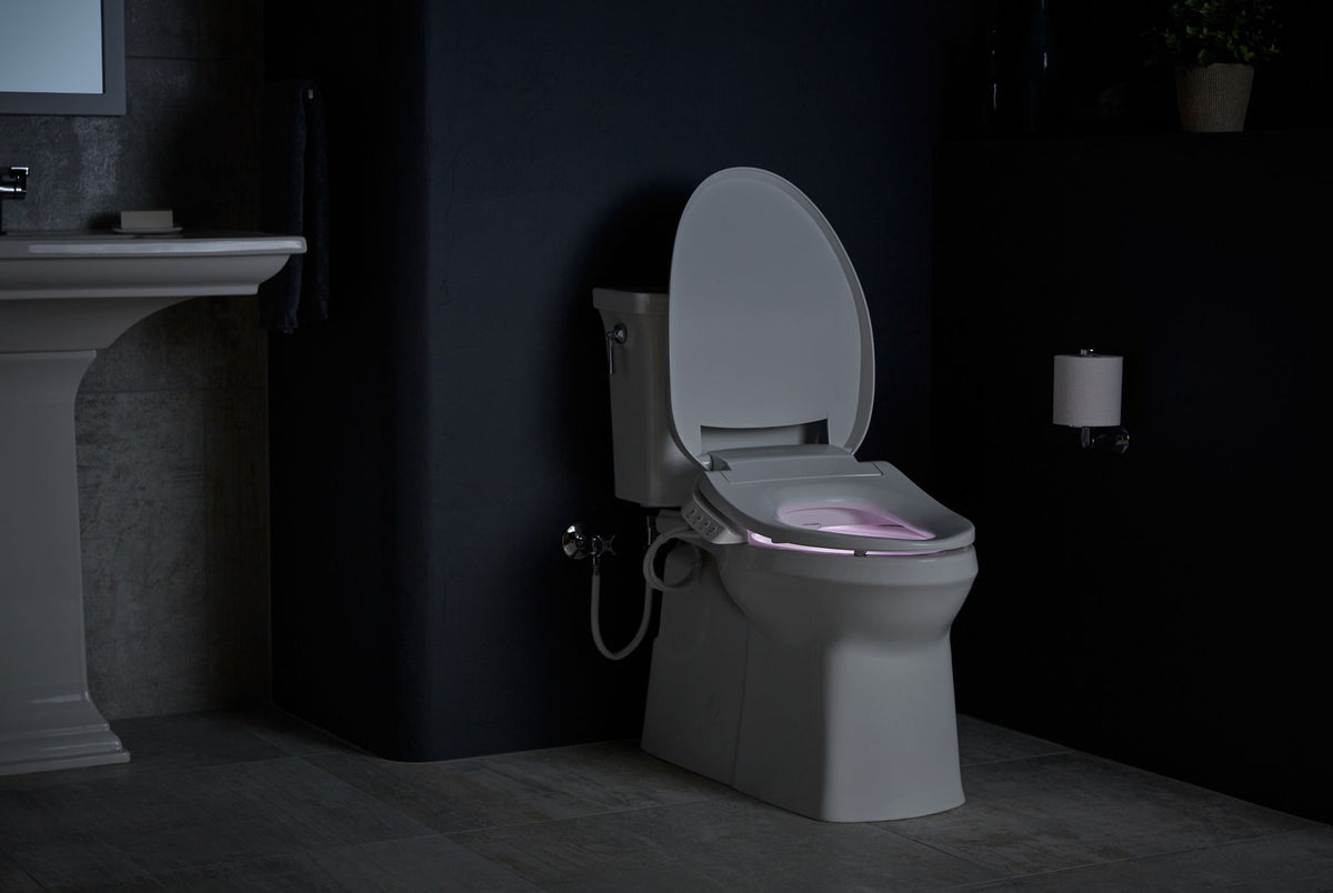 KOHLER K-26132-CSP-96 Purewash E545 Elongated Bidet Toilet Seat - Biscuit