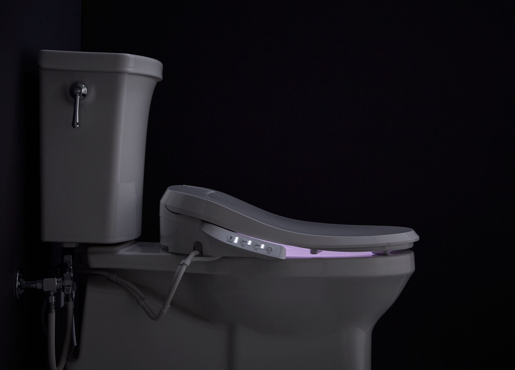 KOHLER K-26132-CSP-96 Purewash E545 Elongated Bidet Toilet Seat - Biscuit