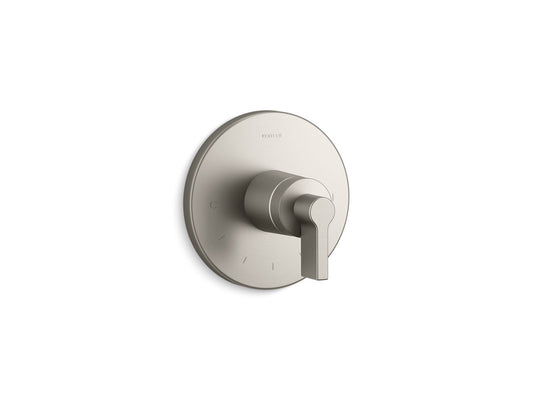 KOHLER K-T78027-4-BN Components Mastershower Temperature Control Valve Trim With Lever Handle In Vibrant Brushed Nickel