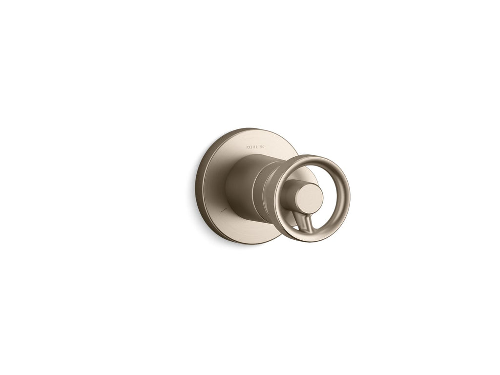 KOHLER K-T78026-9-BV Components Mastershower Transfer Valve Trim With Industrial Handle - Vibrant Brushed Bronze