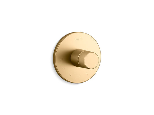 KOHLER K-T78027-8-2MB Components Mastershower Temperature Control Valve Trim With Oyl Handle In Vibrant Brushed Moderne Brass