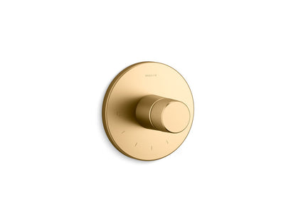 KOHLER K-T78027-8-2MB Components MasterShower temperature control valve trim with Oyl handle - Vibrant Brushed Moderne Brass