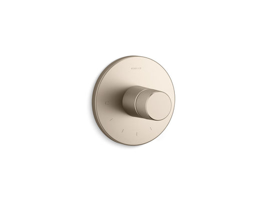 KOHLER K-T78027-8-BV Components MasterShower temperature control valve trim with Oyl handle - Vibrant Brushed Bronze