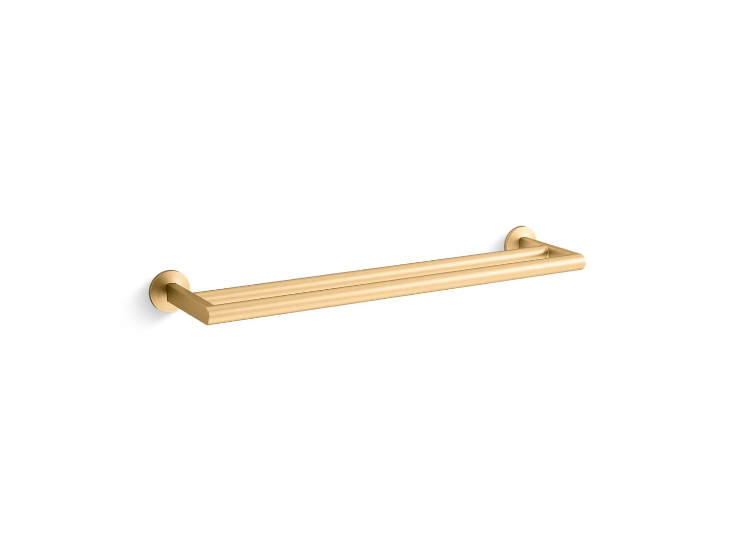 KOHLER K-78375-2MB Components Double Towel Bar In Vibrant Brushed Moderne Brass