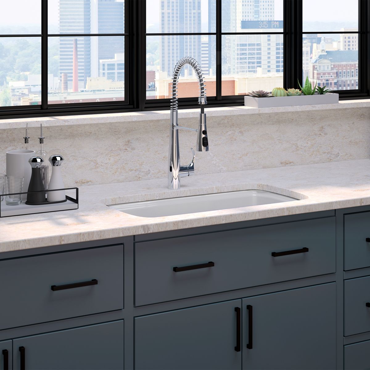 KOHLER K-5864-5U-96 Cape Dory 33" Undermount Single-Bowl Kitchen Sink - Biscuit