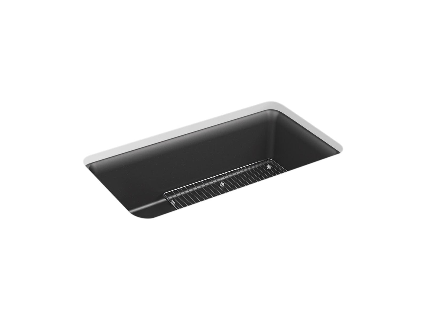 KOHLER K-8206-CM7 Cairn 33-1/2" Undermount Single-Bowl Kitchen Sink In Matte Graphite