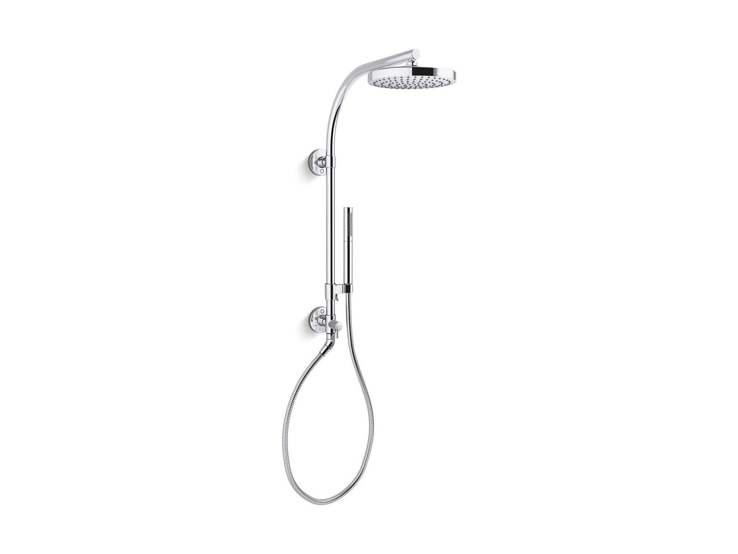 KOHLER K-76474-Y-CP Hydrorail-R Shower Column Kit With Awaken Rainhead And Shift+ Handshower, 2.5 Gpm In Polished Chrome