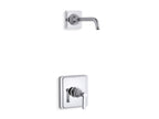 KOHLER K-TLS13134-4A-BN Pinstripe Pure Rite-Temp Shower Trim Kit With Lever Handle, Without Showerhead - Vibrant Brushed Nickel