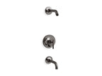 KOHLER K-T14421-4L-TT Purist Rite-Temp Bath And Shower Trim Kit With Push-Button Diverter And Lever Handle, Without Showerhead - Vibrant Titanium